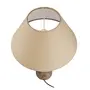 Wood Table Lamp with Golden Shade, 2 image