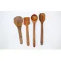 Wooden Sheesham Cooking Spoons for Non- Stick Utensils Set of 4, 3 image