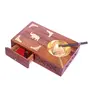 Wood Handcrafted Sheesham and Brass Container Golden Elephant Design Wooden Handmade Ashtray with Cigarette Holder/Box/Case for Home, 2 image