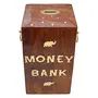 Wooden Money Coin Saving Box - Piggy Bank for Kids - Gifts for Children Boys Girls & Adult