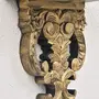 Wooden Wall Bracket Hand Carved Antique Golden Traditional Wall Shelf for Living Room Set of 1, 4 image