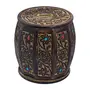 Antique Wooden Money Bank Barrel Shape Coin Bank | Piggy Bank for Kids & Adults with Lock | Money Saving Box Decorative Return Gifts for All ( Brown ) LxBxH 4.5x4.5x7 Inches