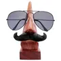 Handmade Wood Nose Shaped Spectacle Stand/Holder with Moustache