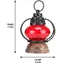 Hand Carved Decorative Table/Hanging Lantern/LAMP Red Pack of 2, 2 image
