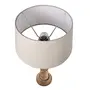 1`Polka Natural Wood Table Lamp with Khadi Shade, 3 image