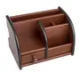 Multi-Functional Wooden Pen Stand with Drawer