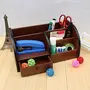 Multi-Functional Wooden Pen Stand with Drawer, 2 image