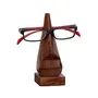Wooden Nose Shaped Spectacle Holder Specs Stand for Office Desktop - Tabletop