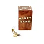 Wooden Money Bank - Large Piggy Bank-Home Decor Coin Box for Kids Size - 6x4x4 Inches, 2 image