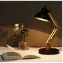 Table Lamp American Nordic Style Wooden Arm for Study E27 Holder (Black)