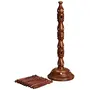 Matte Finish Wooden Bangle Stand (Brown 14 inch), 2 image