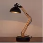 Table Lamp American Nordic Style Wooden Arm for Study E27 Holder (Black), 4 image