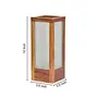 Modern Frosted Glass Wooden Table Lamp in Sheesham Wood - Indoor Lighting(10 Inch), 5 image