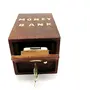 Wooden Small House Money Box | Safe Piggy Bank for Kids | Square Style | Brown, 5 image