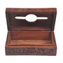 One Compartments Wood Tissue Holder (Brown), 3 image