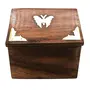 Wooden Small House Money Box | Safe Piggy Bank for Kids | Square Style | Brown, 2 image