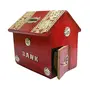 Wooden Hut Shape Piggy Bank - Brown, 2 image