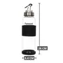 Femora Borosilicate Glass Leak Proof Oil Dispenser for Cooking with Lid Capacity: 500Ml Transparent, 5 image