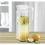 Gopinathji Enterprise Glass Water and Juice Jug 1100 ML | Water Square Glass Jug Glass Bottle Cocktail Fridge Kitchen Picnic Lid (1100 ML)