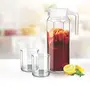 Gopinathji Enterprise Glass Water and Juice Jug 1100 ML | Water Square Glass Jug Glass Bottle Cocktail Fridge Kitchen Picnic Lid (1100 ML), 3 image