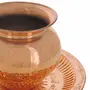 Shalinindia Handmade Copper Thali and Kalash Set - Decorative 4.3" x 4" Pot and 7.5" Dish for Decorating & Puja - Artisan Crafted in India, 2 image