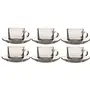 Borosil Piccolo Cup And Saucer Set 150Ml Set Of 6 Transparent