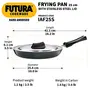 Hawkins Futura Hard Anodised Induction Compatible Frying Pan with Stainless Steel Lid Capacity 1.5 Litre Diameter 25 cm Thickness 4.06 mm Black (IAF25S), 3 image