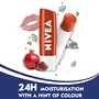 NIVEA Lip Balm Pomegranate Shine 24h Moisture with Natural Oils Dark Red Shine & Pomegrenate Aroma 4.8 g, 4 image