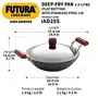 Hawkins Futura Hard Anodised Induction Compatible Deep-Fry Pan (Flat Bottom) with Stainless Steel Lid Capacity 2.5 Litre Diameter 26 cm Thickness 4.06 mm Black (IAD25S), 3 image