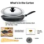 Hawkins Futura Nonstick Frying Pan with Stainless Steel Lid Capacity 2.5 Litre Diameter 30 cm Thickness 3.25 mm Black (NF30S), 7 image