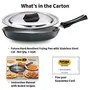Hawkins Futura Hard Anodised Induction Compatible Frying Pan with Stainless Steel Lid Capacity 1.5 Litre Diameter 25 cm Thickness 4.06 mm Black (IAF25S), 7 image