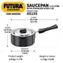 Hawkins Futura Hard Anodised Saucepan with Stainless Steel Lid Capacity 1.5 Litre Diameter 16 cm Thickness 3.25 mm Black (AS15S), 3 image
