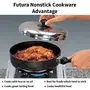 Hawkins Futura Nonstick All-Purpose Pan with Stainless Steel Lid Capacity 2.5 Litre Diameter 22 cm Thickness 3.25 mm Black (NAP25), 4 image