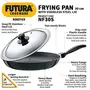 Hawkins Futura Nonstick Frying Pan with Stainless Steel Lid Capacity 2.5 Litre Diameter 30 cm Thickness 3.25 mm Black (NF30S), 2 image