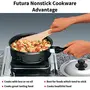 Hawkins Futura Nonstick Curry Pan (Saute Pan) with Stainless Steel Lid Capacity 3.25 Litre Diameter 24 cm Thickness 3.25 mm Black (NCP325S), 4 image