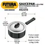 Hawkins Futura Hard Anodised Saucepan with Stainless Steel Lid Capacity 2.25 Litre Diameter 18 cm Thickness 3.25 mm Black (AS225S), 3 image