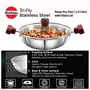 Hawkins Tri-Ply Stainless Steel Induction Compatible Deep-Fry Pan with Glass Lid Capacity 1.5 Litre Diameter 22 cm Thickness 3 mm Silver (SSD15G), 3 image