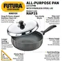 Hawkins Futura Nonstick All-Purpose Pan with Stainless Steel Lid Capacity 2.5 Litre Diameter 22 cm Thickness 3.25 mm Black (NAP25), 2 image