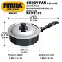 Hawkins Futura Nonstick Curry Pan (Saute Pan) with Stainless Steel Lid Capacity 3.25 Litre Diameter 24 cm Thickness 3.25 mm Black (NCP325S), 3 image