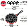 Hawkins Nonstick Appe Pan with Glass Lid 12 Cups Diameter 22 cm Black (NAPE22G) Cast Aluminium Red, 4 image