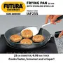 Hawkins Futura Hard Anodised Induction Compatible Frying Pan with Stainless Steel Lid Capacity 1.5 Litre Diameter 25 cm Thickness 4.06 mm Black (IAF25S), 4 image