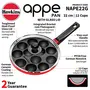 Hawkins Nonstick Appe Pan with Glass Lid 12 Cups Diameter 22 cm Black (NAPE22G) Cast Aluminium Red, 3 image