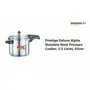 Prestige Deluxe Alpha Stainless Steel Outer Lid Pressure Cooker 5.5 Litres Silver, 2 image
