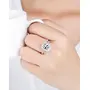 YouBella Jewellery Stylish Silver Plated Solitaire Crystal Ring for Women and Girls, 4 image