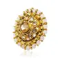 YouBella Stylish Kundan Polki Jewellery Gold Plated Ring for Women (Golden) (YBRG_20050), 2 image