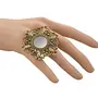 Zephyrr Jewellery Adjustable Round Ring with Carved Design Mirror, 2 image