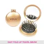 VEGA Compact Hair Brush with Foldable Mirror (R2-FM) Color may vary, 5 image