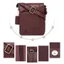 WILDHORN Leather Sling Messenger Bag (Bombay Brown) L- 8.5inch W-3 inch H-10.5 inch, 5 image