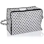 Kuber Industries Polka Dots Design Non Woven 2 Pieces Underbed Storage Bag Cloth Organiser Blanket Cover with Transparent Window (Black & White) -CTKTC038109, 2 image