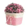 Foliyaj Artificial Bush with Small Pink Leaves with Pot|Bonsai Tree|Artificial Flower|with Pot|Home Decor for Living Room Home Office Shop|House|Gift|Decoration, 3 image